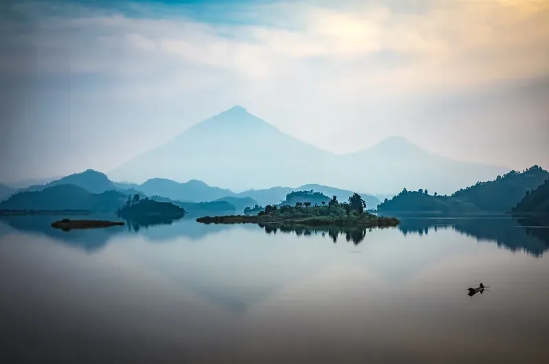 Cultural and community activities around Lake Mutanda.