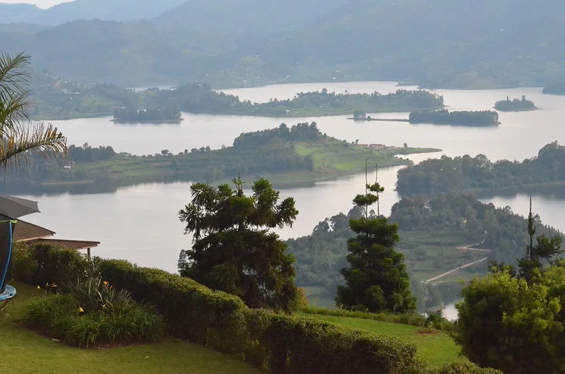 Gorilla trekking while staying at lake Bunyonyi.