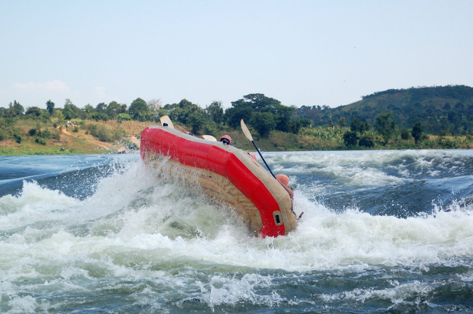 Rafting on River Nile in Jinja.